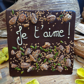 Plaque en mendiant "Je t'aime"