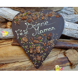 Coeur en mendiant "Bonne fête maman"