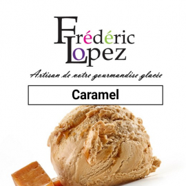 Pot de crème glacée caramel