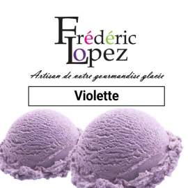 Pot de crème glacée violette
