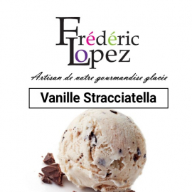 Pot de crème glacée vanille stracciatella