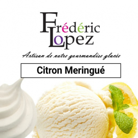 Pot de crème glacée citron meringué