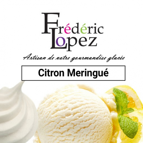 Pot de crème glacée citron meringué